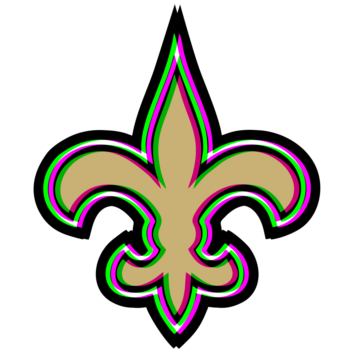 Phantom New Orleans Saints logo iron on paper